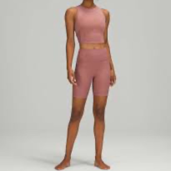 Lululemon Ribbed Contoured High-Rise Short 8" Spiced Chai 8 - Picture 2 of 8